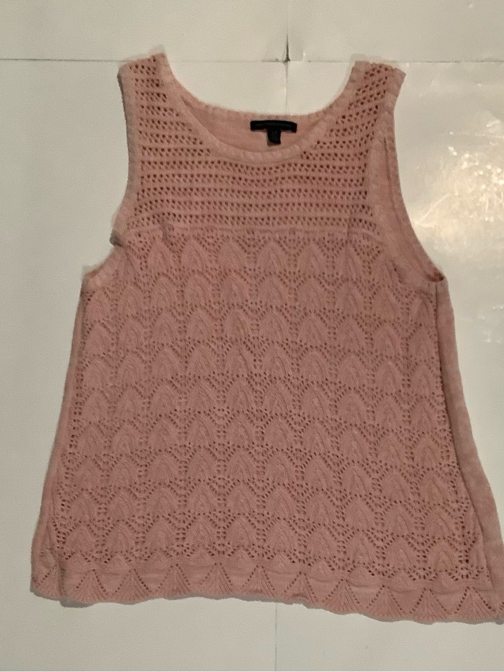 American Eagle Outfitters Blush Pink Crochet Tank Top